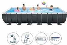 piscine italia piscina fuori terra intex 26364 ultra frame rettangolare 732x366x132cm