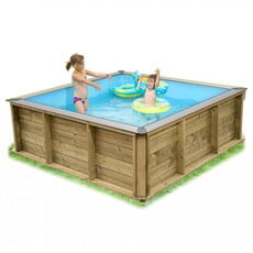 piscine italia mini piscina in legno rettangolare per bambini pistoche 2x2