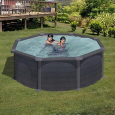 Piscine Italia Piscina Fuori Terra Gre In Acciaio Rotonda 350x1,32 Granada Kitpr358gf