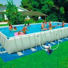 Piscine Italia Piscina Fuori Terra In Tubolari Intex Ultraframe 975 Completa Con Filtro A Sabbia