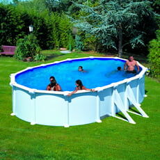 Piscine Italia Piscina Fuori Terra Gre In Acciaio 610x375x1,32 Atlantis Kitprov618