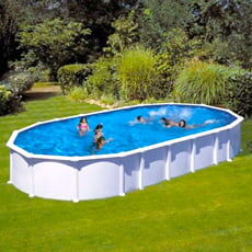 Piscine Italia Piscina Fuori Terra Gre Acciaio Ovale 915x470x1,32 Haiti Kitprov9188