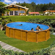 Piscine Italia Piscina Fuori Terra Gre Acciaio Ovale 610x375x1,32 Amazonia Prov6188wo