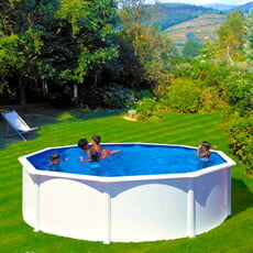 Piscine Italia Piscina Fuori Terra Gre In Acciaio Rotonda 460x1,32 Atlantis Kitpr458