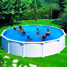 Piscine Italia Piscina Fuori Terra Gre In Acciaio Rotonda 550x1,32 Atlantis Kitpr558