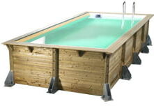 Piscine Italia Piscina In Legno Fuori Terra Rettangolare Azura 430x300 - Liner Sabbia