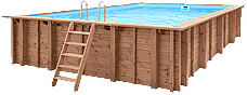 Piscine Italia Piscina In Legno Fuori Terra Rettangolare Jardin Carre 8x5 Sabbia