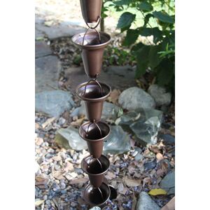 Catena Per Pioggia A Coppa Alluminio Marrone Per Grondaia Forhome® - Fluidibilit Catena Per Pioggia A Coppa Alluminio Marrone Per Grondaia Forhome® - Fluidibilit