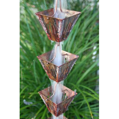 Catena Per Pioggia A Coppa Rame Per Grondaie Forhome® - Fluidibilità 5/5 - Kit C Catena Per Pioggia A Coppa Rame Per Grondaie Forhome® - Fluidibilità 5/5 - Kit C
