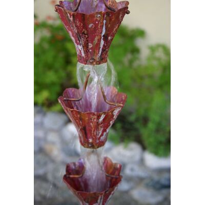Catena Per Pioggia A Coppa Rame Anticato Per Grondaie Forhome® - Fluidibilità 4, Catena Per Pioggia A Coppa Rame Anticato Per Grondaie Forhome® - Fluidibilità 4,