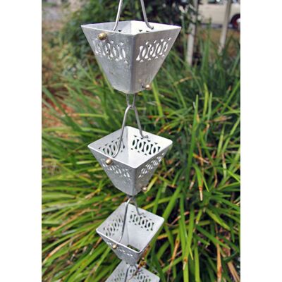 Forhome - Catena Per Pioggia A Coppa Alluminio - Alluminio - rain chain Forhome - Catena Per Pioggia A Coppa Alluminio - Alluminio - rain chain