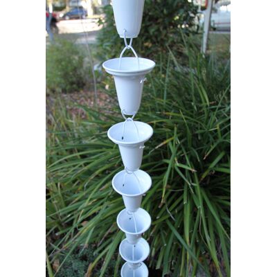 Catena Per Pioggia A Coppa Alluminio Bianca Per Grondaie Forhome® - Fluidibilità Catena Per Pioggia A Coppa Alluminio Bianca Per Grondaie Forhome® - Fluidibilità