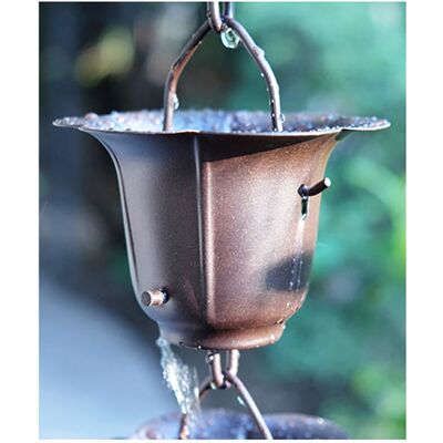 Catena Per Pioggia A Coppa Ferro Bronzato Per Grondaia Forhome® - Fluidibilità 4 Catena Per Pioggia A Coppa Ferro Bronzato Per Grondaia Forhome® - Fluidibilità 4