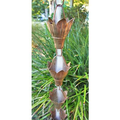 Catena Per Pioggia A Coppa Rame Per Grondaia Forhome® - Fluidibilità 3,5/5 - Kit Catena Per Pioggia A Coppa Rame Per Grondaia Forhome® - Fluidibilità 3,5/5 - Kit