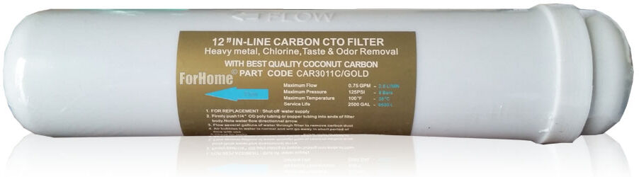 Filtro In Linea Al Carbone Attivo Al Cocco Forhome® Carbon Block In/out 1/4" Fp