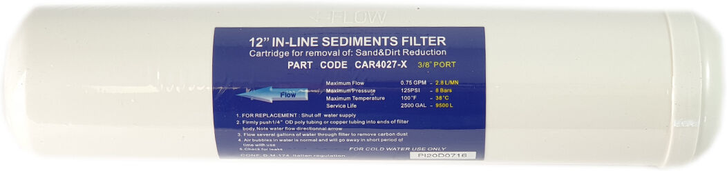 Filtro In Linea A Sedimenti 3/8" Fpt 2,5"X12" - 5 Micron