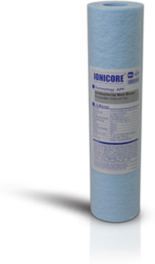 Ionicore Blue Cartuccia Filtro Sedimento Polipropilene Soffiato Antibatterico 10