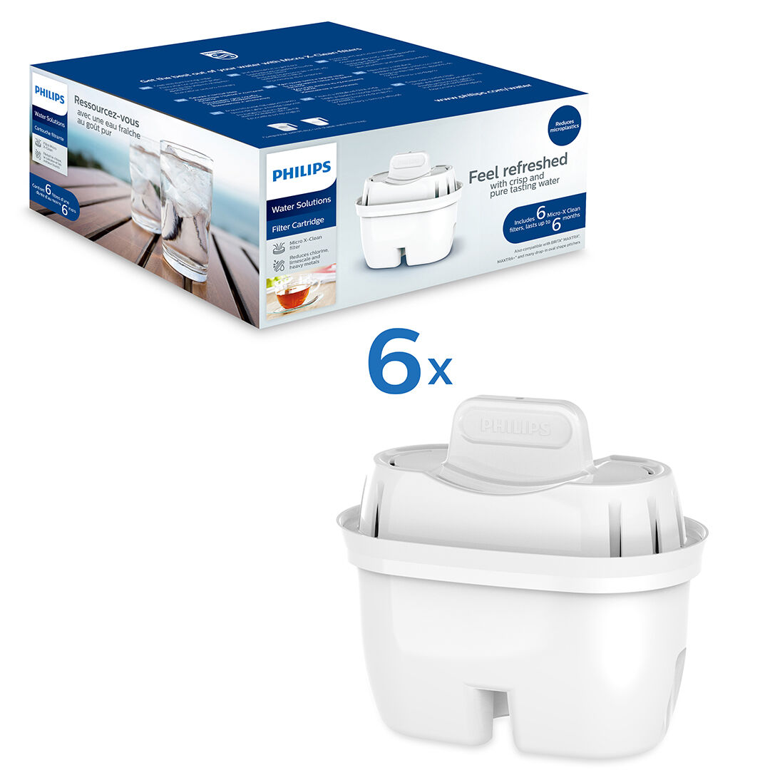 Filtro Per Caraffa Filtrante Philips Water X-Clean - Conf. 6 Filtri