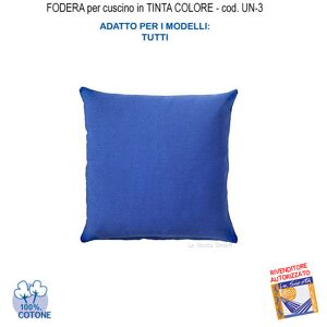 Federa In Tinta Per Cuscino Colore Azzurro Un-3 (Fs)