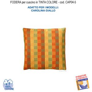 Federa In Tinta Per Cuscino Colore Carolina Giallo Cap04-5 (Fs)