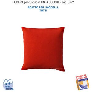 Federa In Tinta Per Cuscino Colore Rosso Un-2 (Fs)