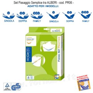 Fissaggio Amaca Kit Semplice Tra Alberi Pr06 (Fs)