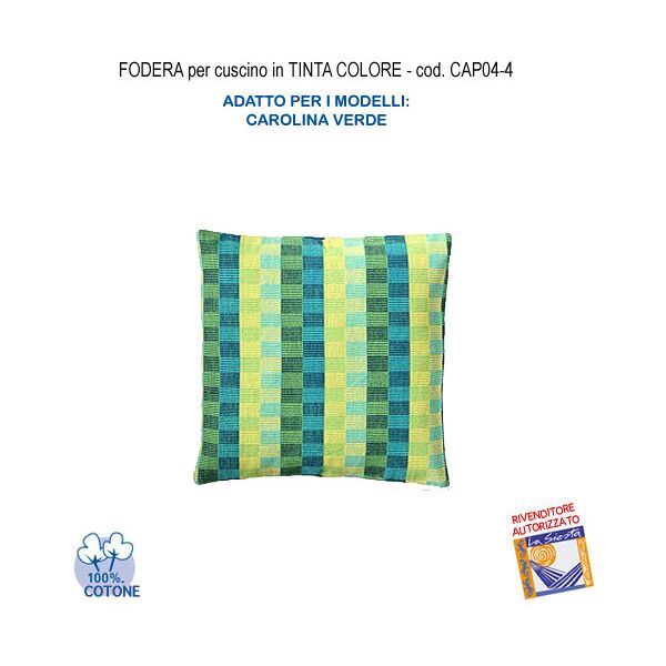 federa in tinta per cuscino colore carolina verde cap04-4 (fs)