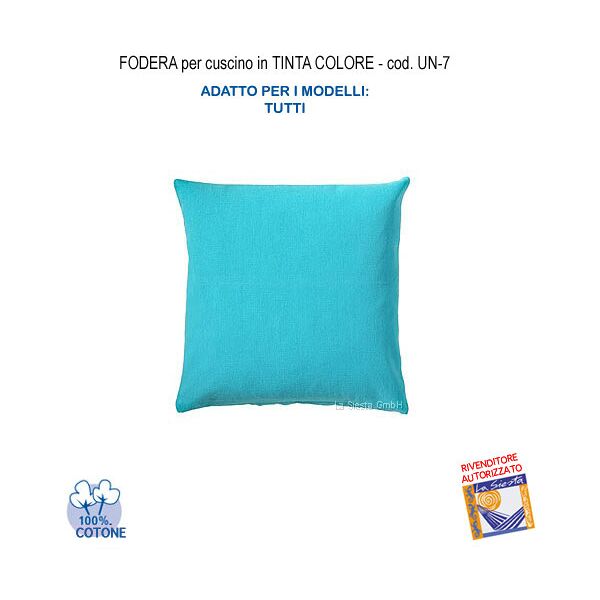 federa in tinta per cuscino colore celeste un-7 (fs)