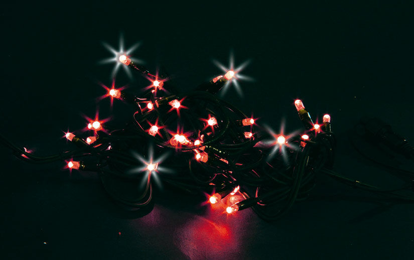 Catena Led 10 Mt 100 Lucciolone Maxy Led Rosso Con Flash Bianco - Prolungabili - Catena Led 10 Mt 100 Lucciolone Maxy Led Rosso Con Flash Bianco - Prolungabili -