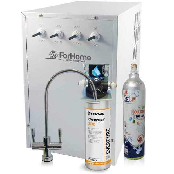 depuratore acqua forhome® refrigeratore gasatore con everpure da sotto lavello -