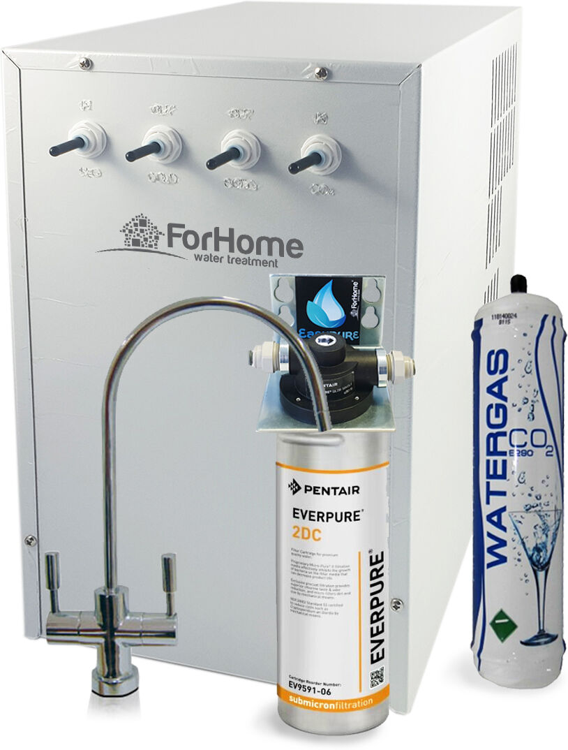 depuratore acqua forhome® refrigeratore gasatore con everpure da sotto lavello -