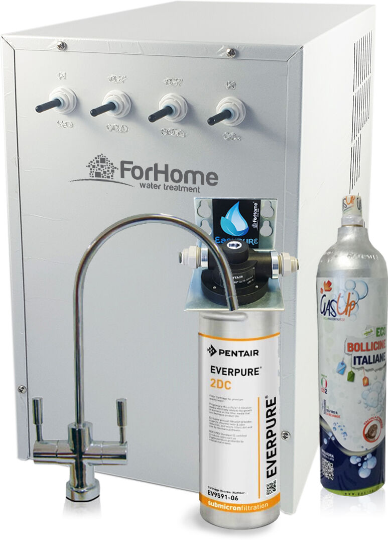 depuratore acqua forhome® refrigeratore gasatore con everpure da sotto lavello -