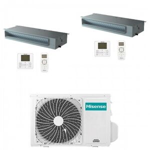 Hisense Climatizzatore Dual Split Canalizzato 9000+12000 Btu 2AMW52U4RXC ADT26UX4RBL8 ADT35UX4RBL8  R-32 WiFi Opz 2.5+3.5 kW