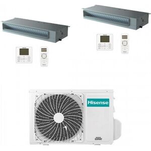 Hisense Climatizzatore Dual Split Canalizzato 18000+18000 Btu 4AMW81U4RJC ADT52UX4RCL8 ADT52UX4RCL8  R-32 WiFi Opz 5.0+5.0 kW