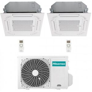 Hisense Climatizzatore Dual Split Cassetta 60x60 9000+9000 Btu 2AMW42U4RGC ACT26UR4RCC8 ACT26UR4RCC8  R-32 WiFi Opz 2.5+2.5 kW