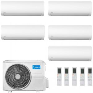 Midea Penta Split 9+9+9+9+9 Btu Xtreme Pro WF M5OE-42HFN8-Q con 5 unità MSAGBU-09HRFN8 Condizionatore R-32 WiFi A++ A+