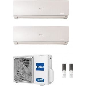 Haier Dual Split 9+9 Btu Flexis Plus Bianco WiFi 2.5+2.5 kW 2U50S2SM1FA-3 AS25S2SF1FA-MW3 AS25S2SF1FA-MW3 Condizionatore R-32