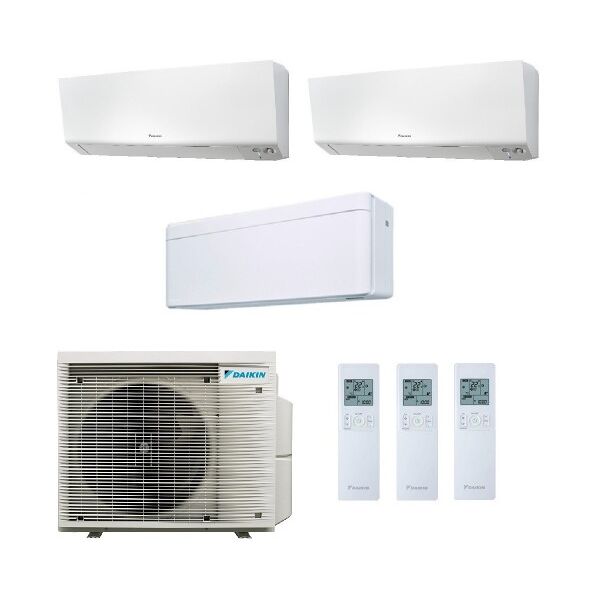 daikin trial split 9000+9000+12000 3mxm52a ftxm25r ftxm25r ftxa35aw condizionatore perfera + stylish bianco wifi r-32