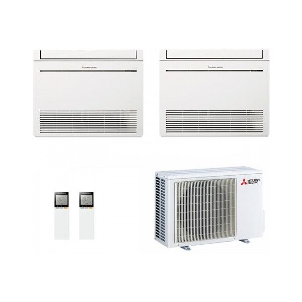 mitsubishi dual split 9+12 mxz-2f53vf3 mfz-kt25vg mfz-kt35vg condizionatore pavimento 2.5+3.5 kw mfz-kt wifi opzionale r-32