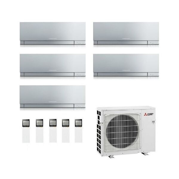 mitsubishi penta split 9+9+9+9+12 argento mxz-5f102vf condizionatore kirigamine zen 2.5+2.5+2.5+2.5+3.5 kw r-32 wifi