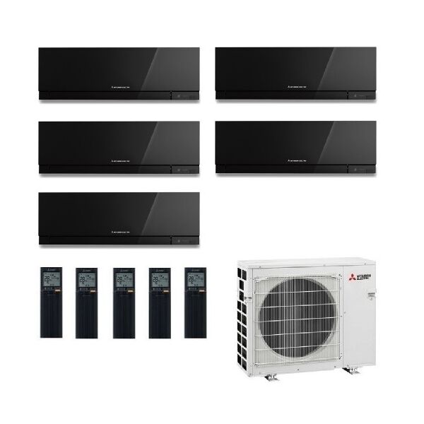 mitsubishi penta split 9+9+9+9+15 nero mxz-5f102vf condizionatore kirigamine zen 2.5+2.5+2.5+2.5+4.2 kw r-32 wifi