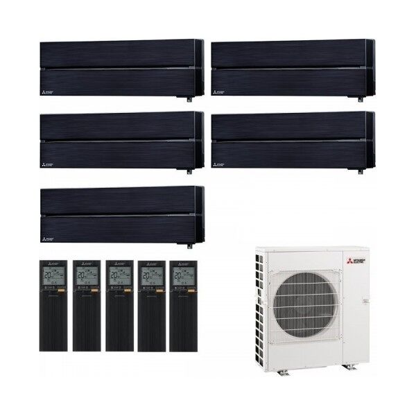 mitsubishi penta split 9+9+9+9+18 nero onice mxz-5f102vf condizionatore kirigamine style 2.5+2.5+2.5+2.5+5.0 kw r-32 wifi