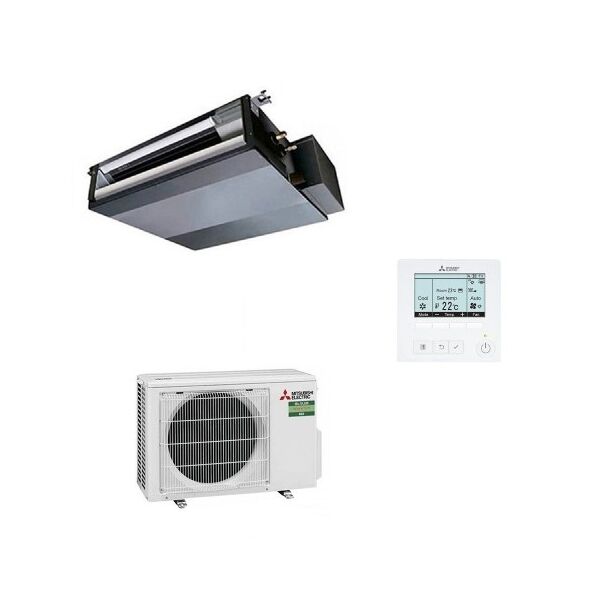 mitsubishi mono split 12000 btu sez-m35da2 suz-m35va condizionatore canalizzato comando a filo 3.5 kw sez-m wifi opzionale