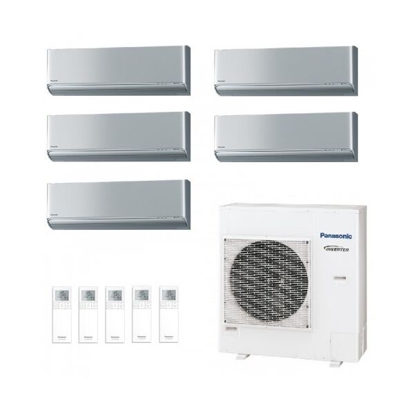 panasonic penta split 9+9+9+9+9 cu-5z90tbe parete serie xz etherea wifi condizionatore 2.5+2.5+2.5+2.5+2.5 kw argento