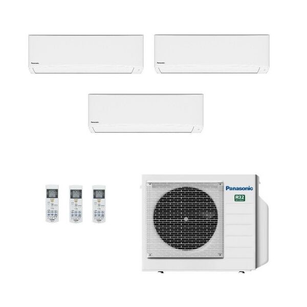 panasonic trial split 7+7+18 cu-3z52tbe cs-tz20zkew cs-tz20zkew cs-tz50zkew condizionatore 2.0+2.0+5.0 kw tz compatta bianco