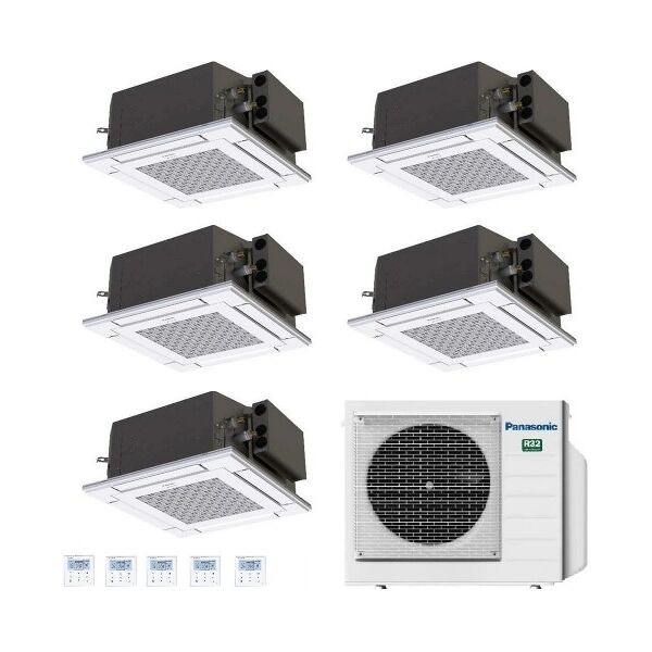 panasonic penta split cassetta 9+9+9+9+9 cu-5z90tbe condizionatore 60 x 60 4 vie 2.5+2.5+2.5+2.5+2.5 kw r-32