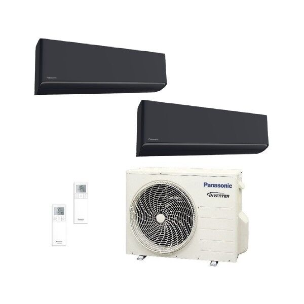 panasonic dual split 9+12 cu-2z41tbe cs-xz25zkew-h cs-xz35zkew-h condizionatore 2.5+3.5 kw serie xz-h etherea grafite wifi r-32