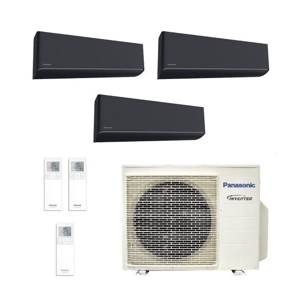 panasonic trial split 9+12+12 cu-3z52tbe cs-xz35zkew-h cs-xz25zkew-h cs-xz35zkew-h condizionatore etherea grafite wifi