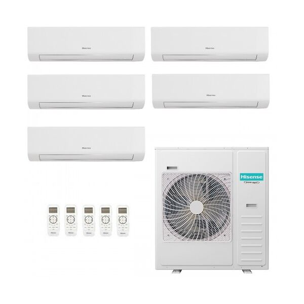 hisense penta split energy ultra 9+9+9+9+9 5amw125u4rta 5 split ke25mr01g climatizzatore wifi parete