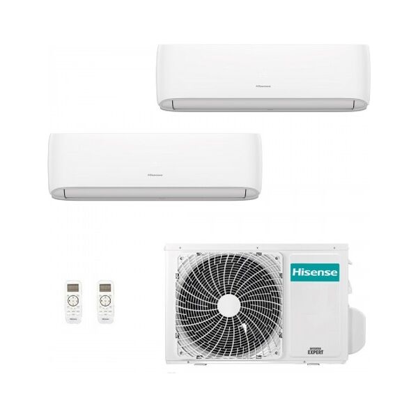 hisense climatizzatore dual split hi comfort 7000+7000 btu 2amw42u4rgc cf20yr04g cf20yr04g bianco r-32 wifi 2.0+2.0 kw